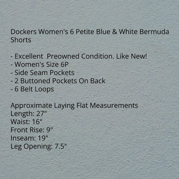 Dockers Blue Bermuda Shorts - Picture 5 of 5